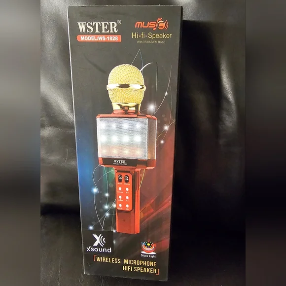 Wireless Karaoke Microphone Bluetooth Brand New in Box White with Rose Hold - Picture 3 of 10